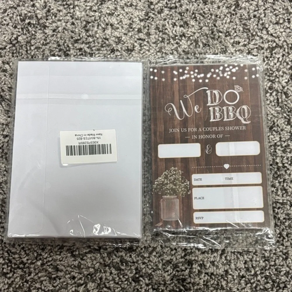 BBQ bridal/ WeddingShower Invitation Cards